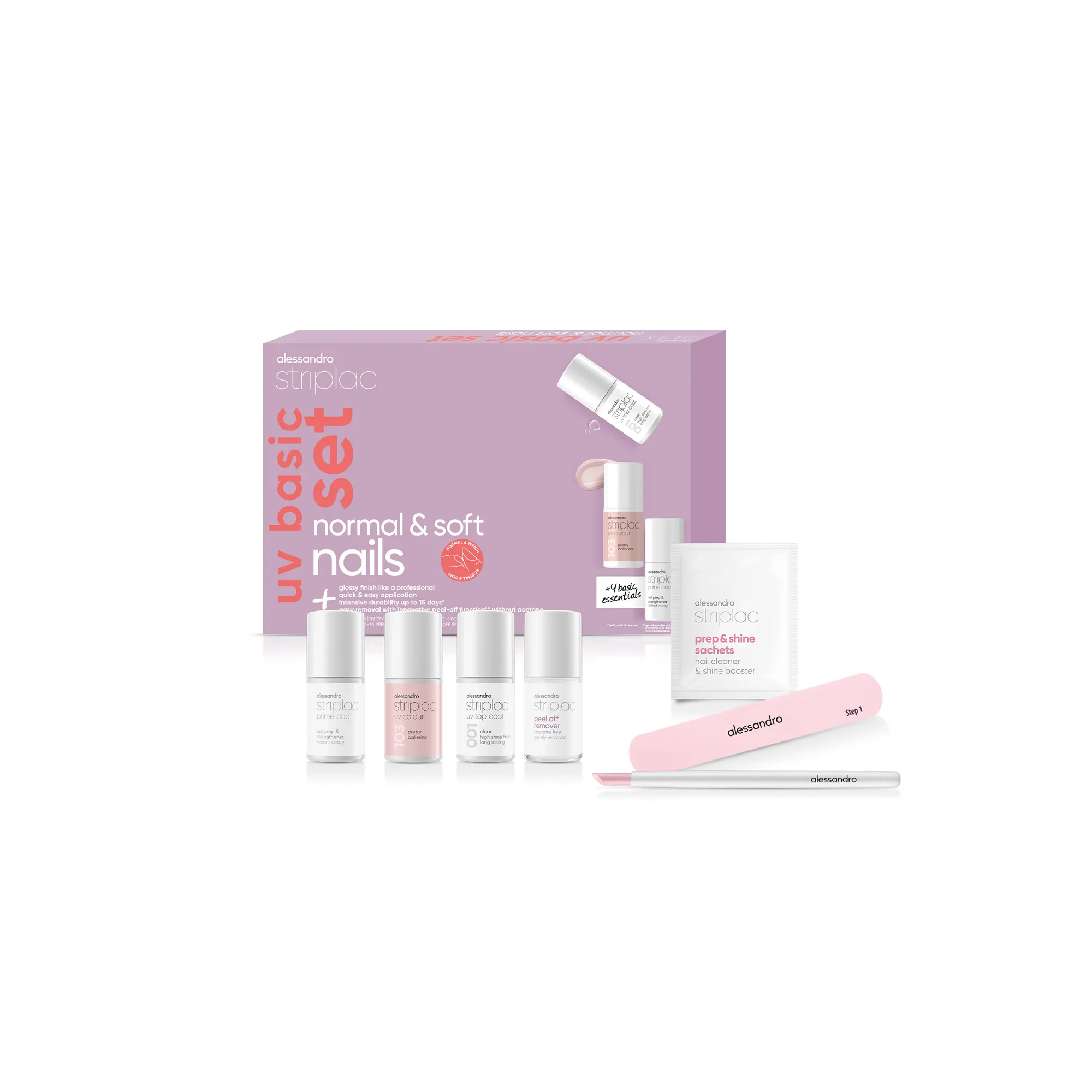 striplac Uv Basic Set
+ Colour Normal &
Soft Nails